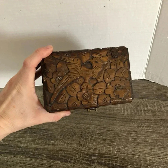 Hand Carved Wooden Box - Picture 6 of 8